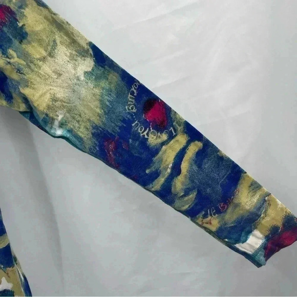 Additions by Chicos Women’s Lightweight Jacket 0 Blue Patterned Zip Up Hooded - Picture 5 of 12